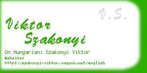 viktor szakonyi business card